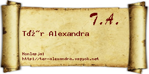 Tér Alexandra névjegykártya