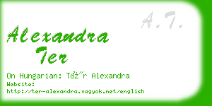 alexandra ter business card